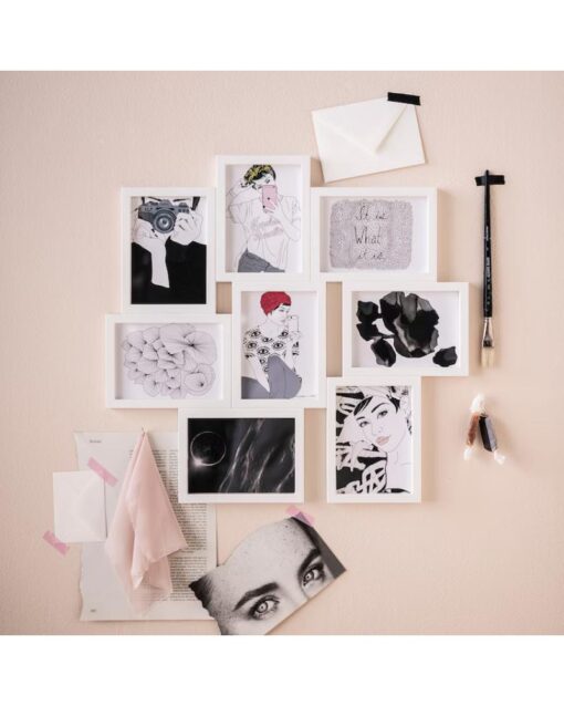IKEA VÄXBO Collage Frame for 8 Photos White 13x18 cm - Image 3