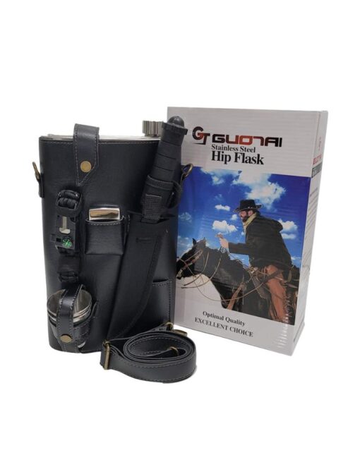 2-Liter Hip Flask Survival Set with Accessories