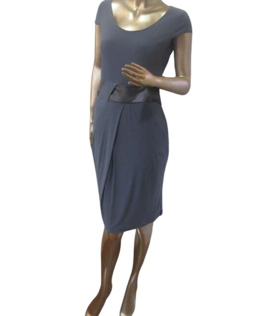 Graceful Two-Piece Gray Dress and Jacket Set - Image 3