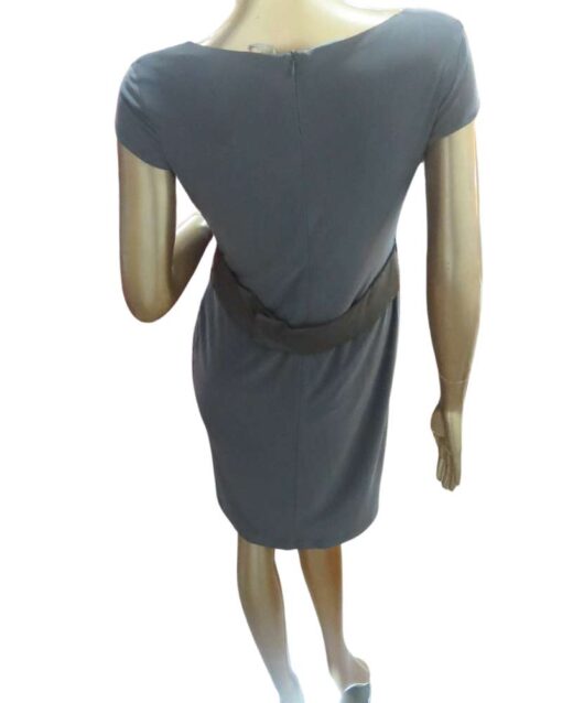 Graceful Two-Piece Gray Dress and Jacket Set - Image 4