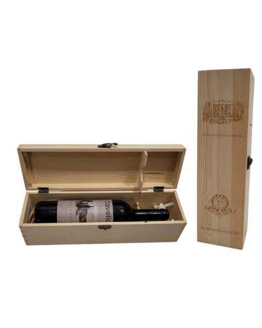 Wood Wine Box Capacity 1 Bottle