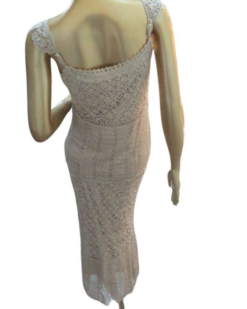 Two-Piece Crochet Maxi Set with Matching Scarf - Image 6