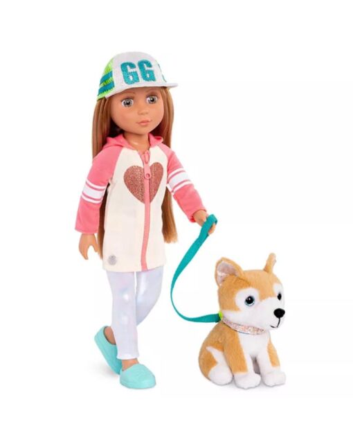 GLITTER GIRLS 35cm Posable Doll And Pet Dog Plush - Tavi And Nougat