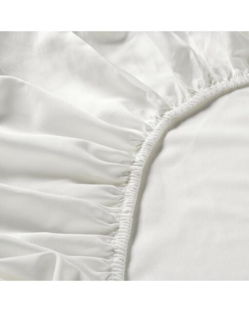 IKEA NATTJASMIN Fitted Sheet White 180x200 cm - Image 3