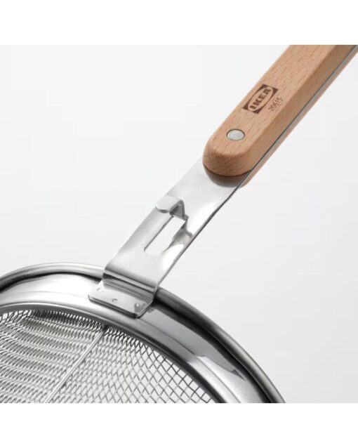 IKEA VARDAGEN Noodle Strainer Stainless Steel Beech 30 cm - Image 4