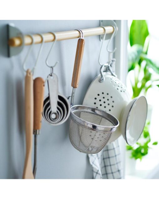 IKEA VARDAGEN Noodle Strainer Stainless Steel Beech 30 cm - Image 5