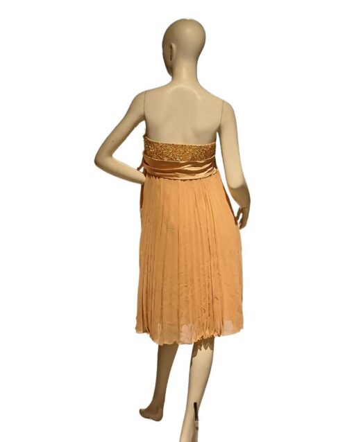 Strapless Embellished Pleated Evening Dress - Image 3