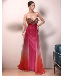 Ombre Evening Dress with Beaded Details