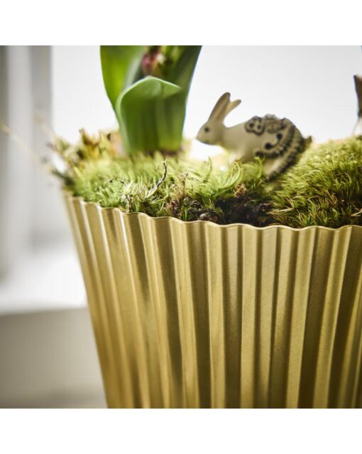IKEA VINTERFINT Plant Pot Gold Color 14x26 cm - Image 3