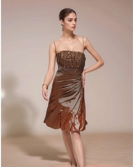 Strapless Embellished Cocktail Dress
