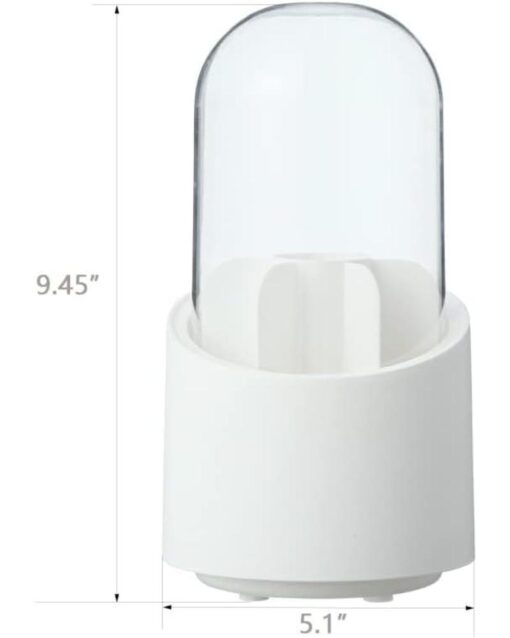 Rotating Makeup Brush Holder with Lid - Image 6