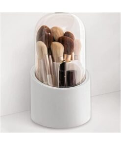 Rotating Makeup Brush Holder with Lid