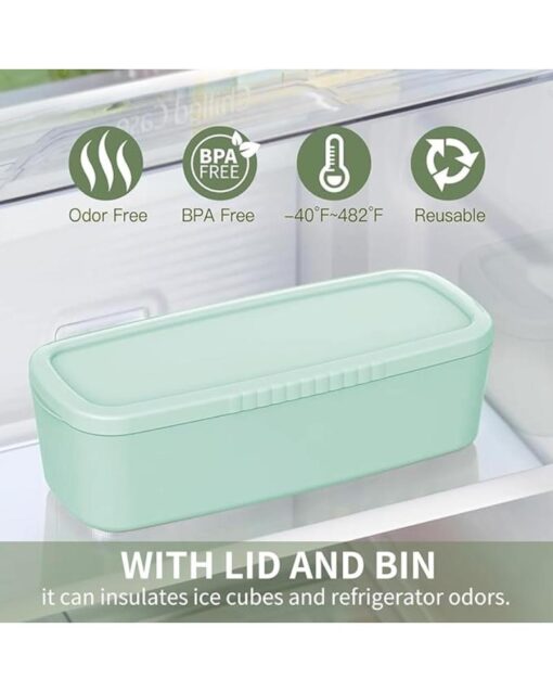 Silicone Ice Cube Tray Set 3 Pcs Hollow Cylinder Molds with Lid & Bin - Image 7