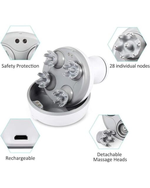 Waterproof Massager Portable 4 Heads 84 Nodes for Head & Body - Image 4