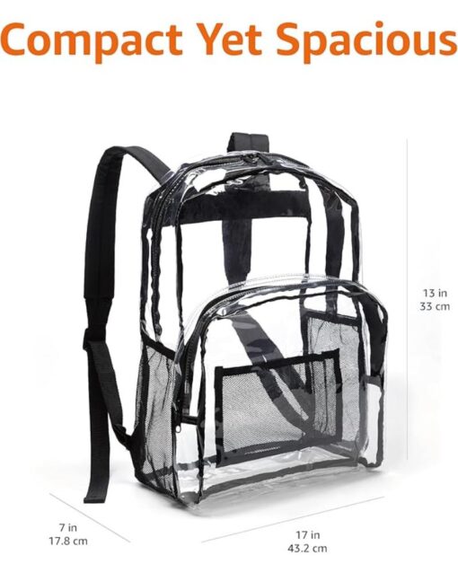 Amazon Basics School Backpack Clear - Image 3