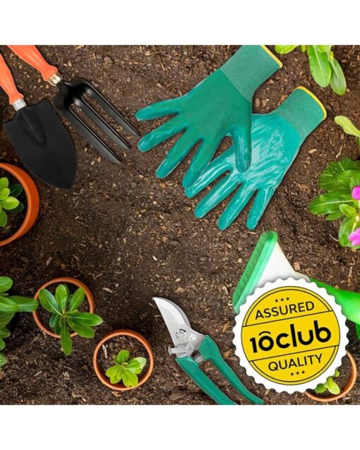 Gardening Kit 7 Pcs Ergonomic Handles Black Metal Blades - Image 9