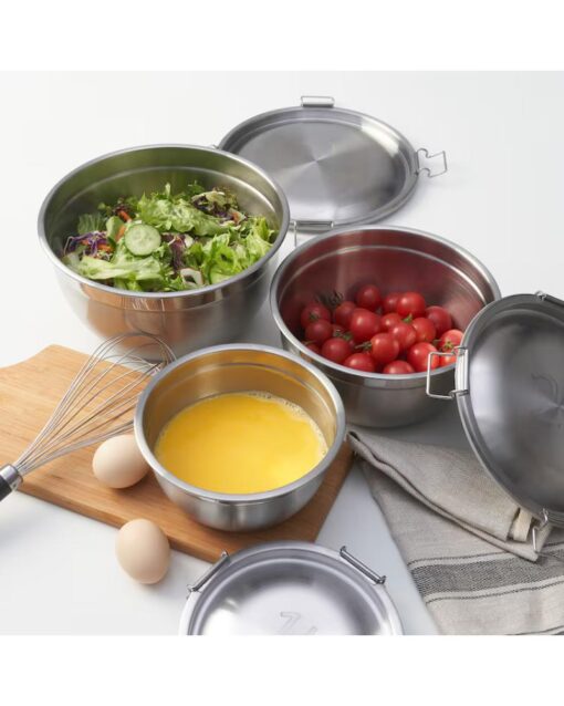 IKEA CIKLID Bowl with Lid Set of 3 - Image 2