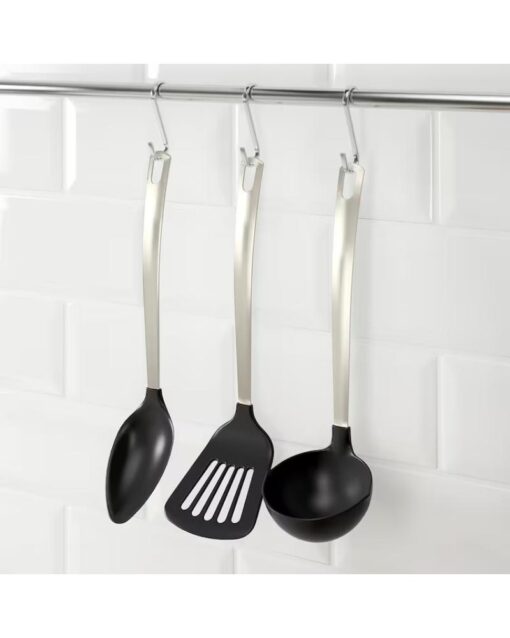 IKEA DIREKT 3-piece Kitchen Utensil Set Black Stainless Steel - Image 2