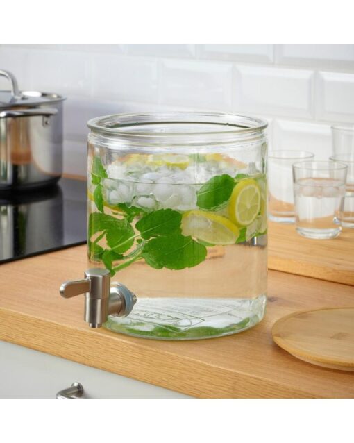 IKEA 365+ Jar with Tap Bamboo Clear Glass 4 L - Image 3