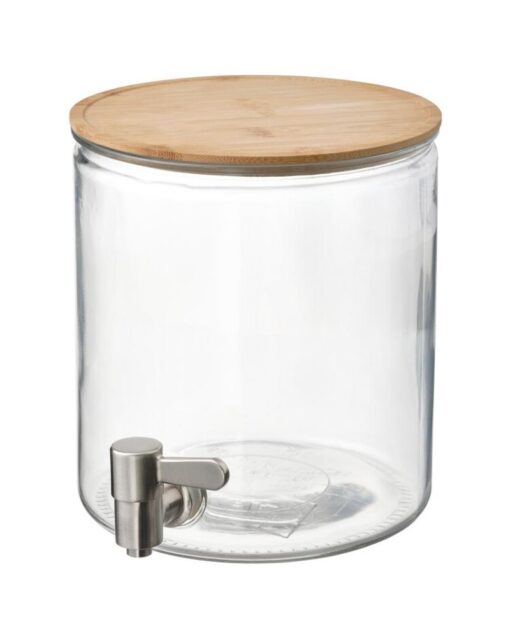 IKEA 365+ Jar with Tap Bamboo Clear Glass 4 L