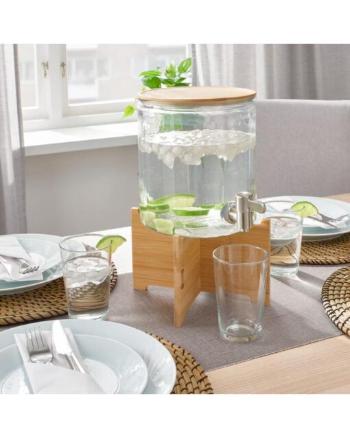 IKEA 365+ Jar with Tap Bamboo Clear Glass 4 L - Image 5