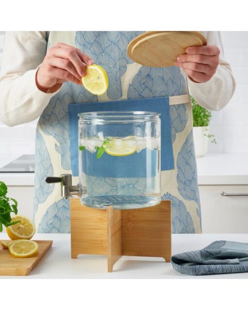 IKEA 365+ Jar with Tap Bamboo Clear Glass 4 L - Image 2