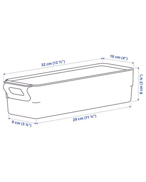 IKEA KLIPPKAKTUS Storage Box for Fridge Transparent 32x10x8 cm - Image 8