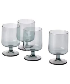 IKEA OMBONAD Goblet Grey 32 cl Pack of 4