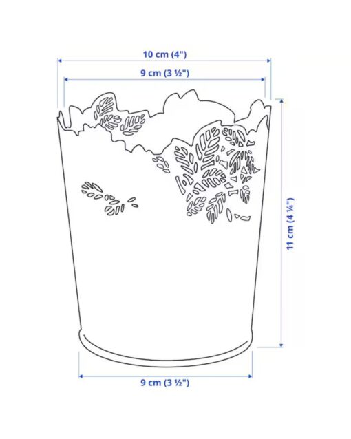 IKEA SAMVERKA Plant Pot White 9 cm - Image 4