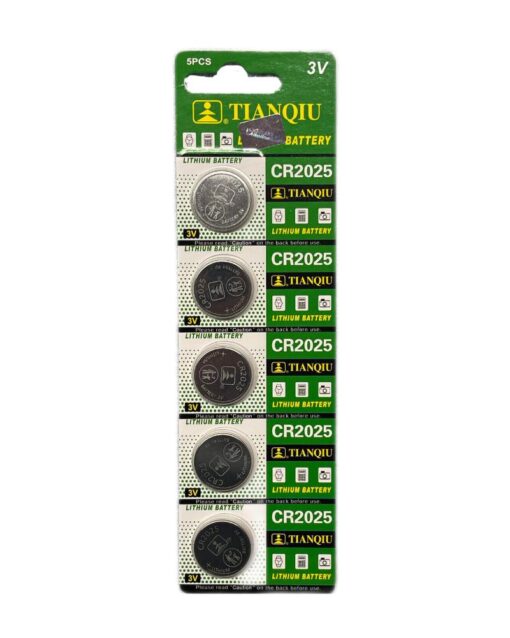 Tianqiu Lithium Battery 3 Volt Pack of 5 - CR2025