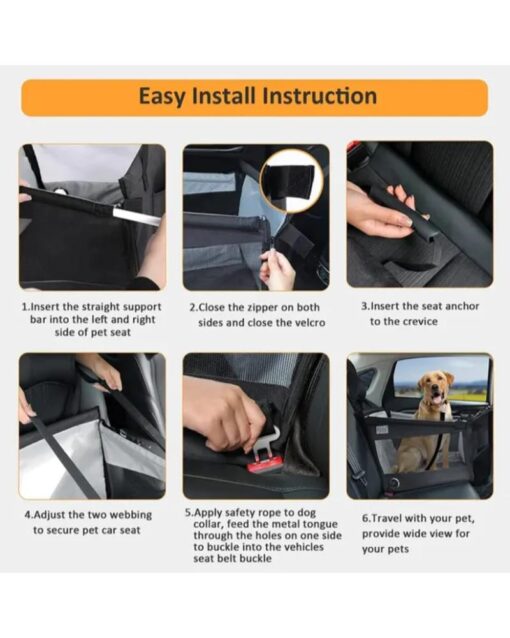 Black Pet Car Seat - Image 2