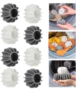 8 Pieces Anti-Winding Silicone Hair Remover Laundry Balls