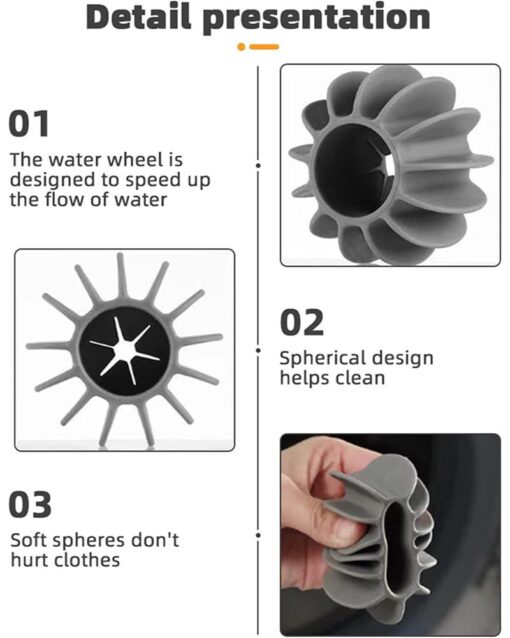 8 Pieces Anti-Winding Silicone Hair Remover Laundry Balls - Image 4
