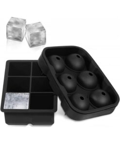 SKY-TOUCH Silicone Square & Round Ice Cube Tray