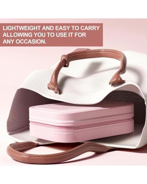 Makeup Jewelry Case with LED & Adjustable Mirror - Image 2