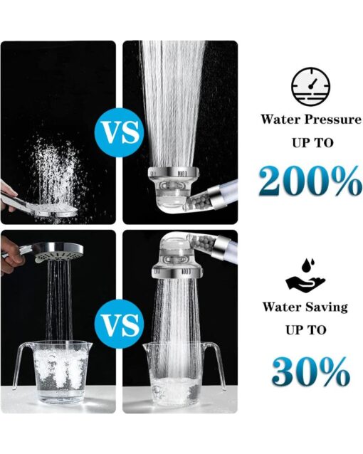 PP Cotton Filter Shower Head 3 Modes High Pressure - Image 3