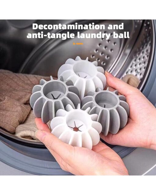 8 Pieces Anti-Winding Silicone Hair Remover Laundry Balls - Image 2