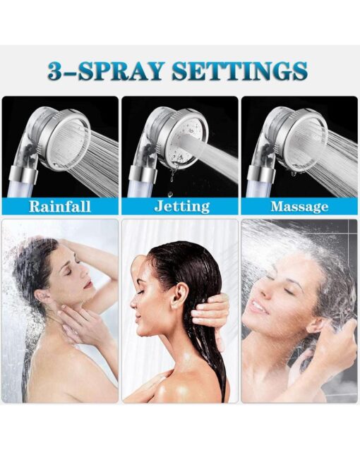 PP Cotton Filter Shower Head 3 Modes High Pressure - Image 5