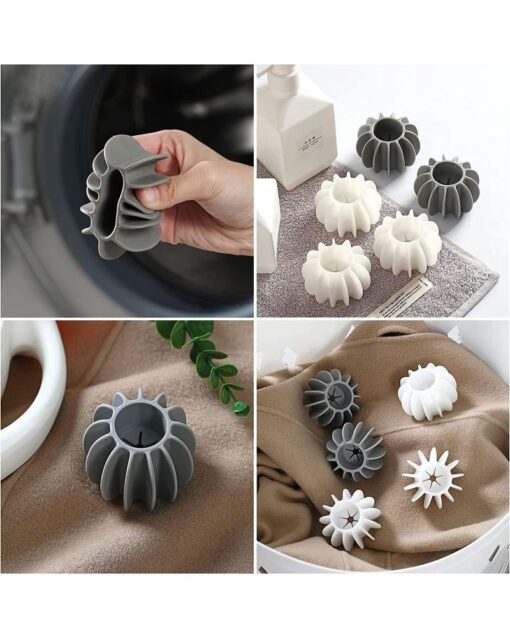 8 Pieces Anti-Winding Silicone Hair Remover Laundry Balls - Image 5