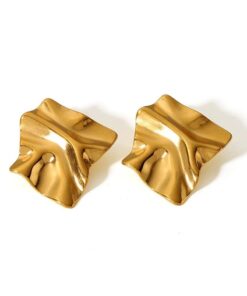Wrinkled Statement Earrings
