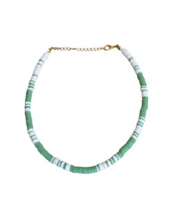Green & White Surfer Choker