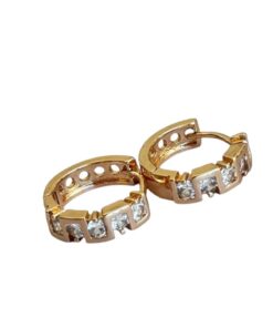 Stone Hoops Earrings