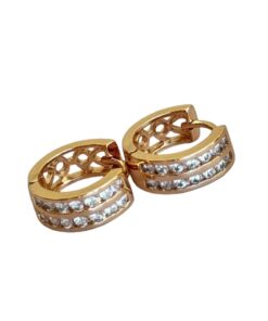 Double Stones Hoops
