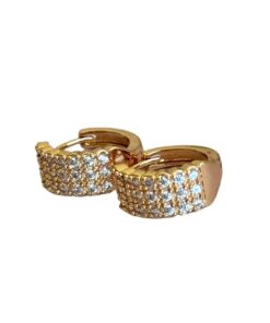 Stone Hoops Earrings