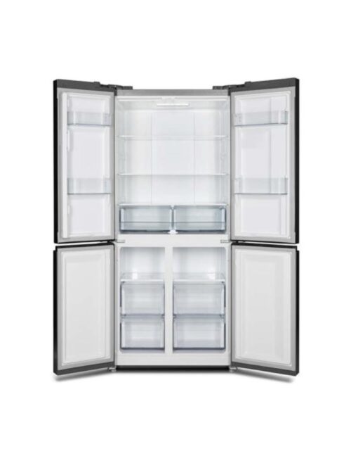 BIG CHEF 4 Doors Refrigerator Black Glass RE-650B - Image 2