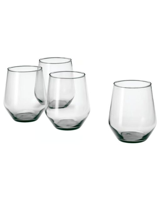 IKEA IVRIG Glass Grey 45 cl Pack of 4