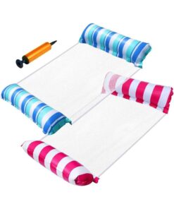 2 Pack Water Hammock Inflatable Pool Float Drifter with air Pump
