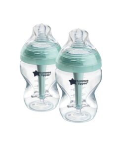 TOMMEE TIPPEE Natural Start Anti-Colic Baby Bottle with Slow Flow Breast-Like Teat 260ml 0m+ Pack of 2