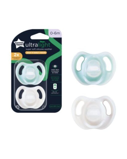 TOMMEE TIPPEE Ultra Light Silicone Pacifier 0-6m Pack of 2 - Image 2
