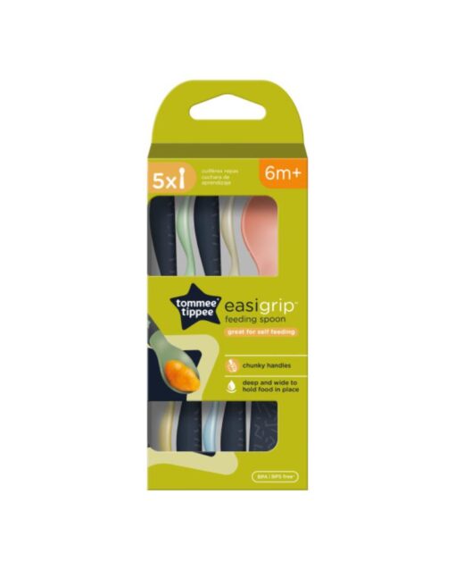 TOMMEE TIPPEE Easigrip Self-Feeding Spoons 6+ Months Pack of 5 - Image 2